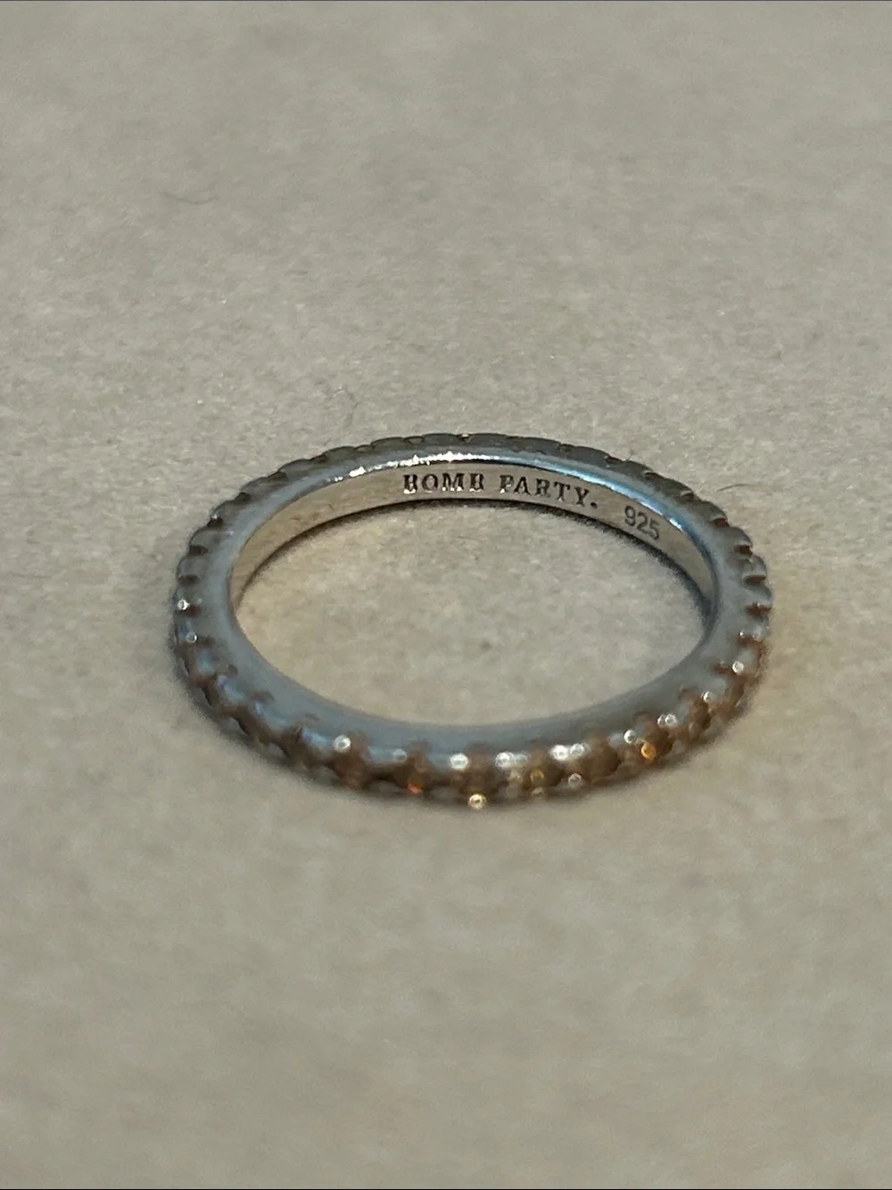 Sparkling Silver Crystal Eternity Ring - Women Jewelry